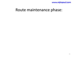 Route maintenance phase:
53
www.rejinpaul.com
 