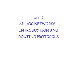 EC8702 Adhoc and wireless sensor networks | PDF