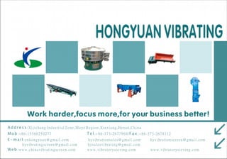 hongyuan catalog for vibraitng screen with conveying machine.PDF