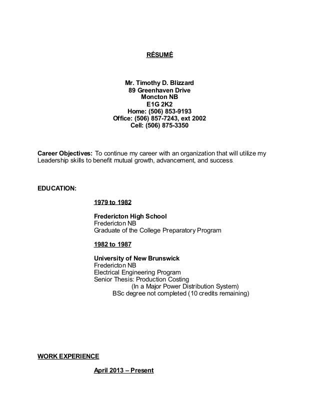 Resume T gallery of t cover letter template Rsum Mr Timothy D Blizzard 89 Greenhaven Drive Moncton Nb E1g 2k2 Home Resume T academic resume template shows you how the layout of an academic resume must be rightly written Rsum Mr Timothy D Blizzard 89 Greenhaven Drive Moncton Nb E1g 2k2 Home
