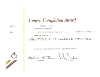 The Institute of Financial Education - Human Relations in Busin