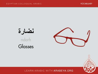 Egyptian Colloquial Arabic Word 