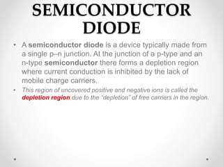 Semiconductor Diodes Engineering Circuit Analysis | PPTX