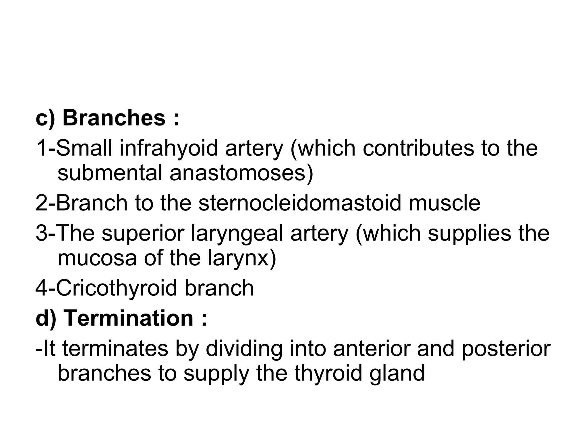 Anatomy of the external carotid artery (ECA) | PPT