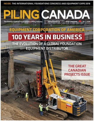 ECA 100 Year Anniversary Piling Canada Cover Story