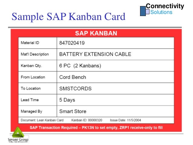 kanban card connectivity solutions sap kanban kanban card connectivity solutions sap kanban