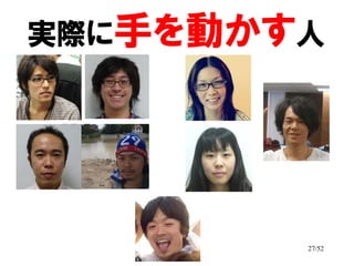 実際に手を動かす人




        27/52
 
