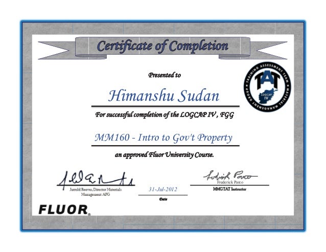 Himanshu Sudan MM160 TAT Certificate Of Completion