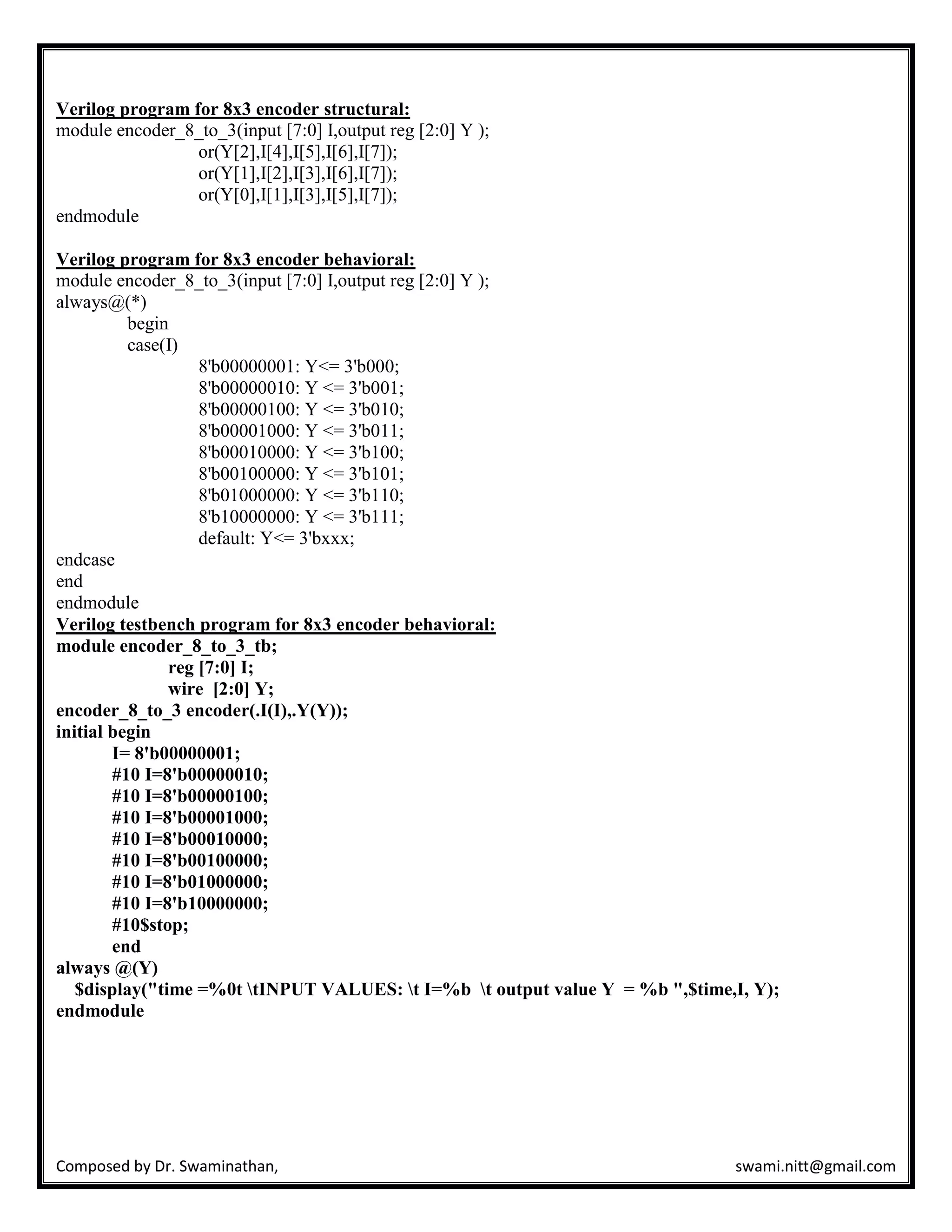 Verilog lab manual (ECAD and VLSI Lab) | PDF