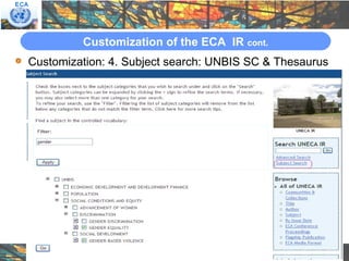 Open access publishing: The ECA institutional repository