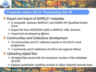 Open access publishing: The ECA institutional repository