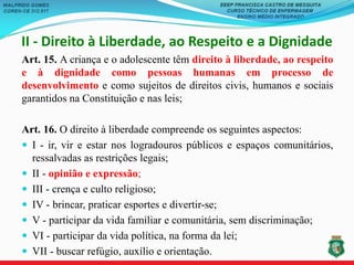 Estatuto da Criança e do Adolescente ECA 2016 - Enfermagem - CENTEC | PDF