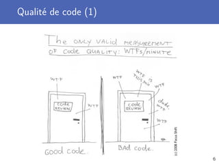 Qualité de code (1)
6
 