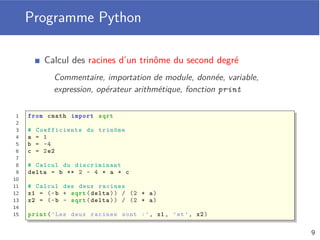 Plateforme d’entrainement
Pythia
Plateforme d’exercices
avec correction automatique
Disponible en ligne (version beta) :
http://pythia.ecam.be
5
 
