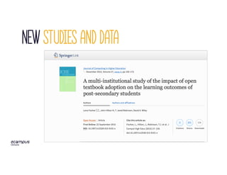New Studies and Data
 