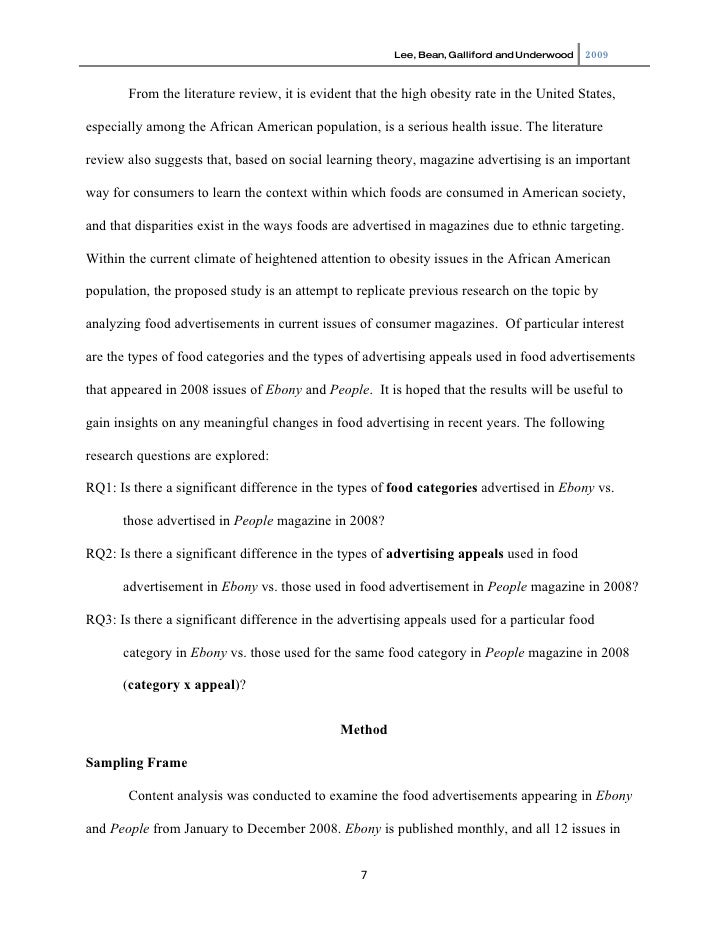 Literature review on types of advertising