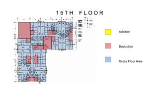 1 5 T H F L O O R
Addition
Deduction
Gross Floor Area
 