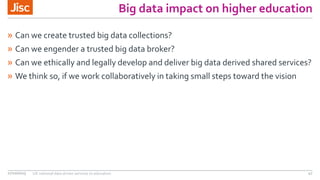 Big data impact on higher education
» Can we create trusted big data collections?
» Can we engender a trusted big data bro...