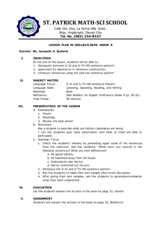 Ecas grade 7 10 | PDF