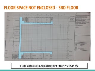 FLOOR SPACE NOT ENCLOSED - 3RD FLOOR
Floor Space Not Enclosed (Third Floor) = 317.34 m2
 