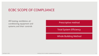 ENERGY CONSERVATION BUILDING CODE 2017 _ECBC-Requirement-Part-01_ | PPTX