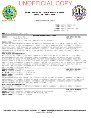 Oscar Little Army Transcript | PDF