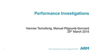 1
Performance Investigations
Hannes Tschofenig, Manuel Pégourié-Gonnard
25th March 2015
 