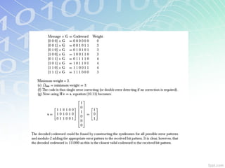 Channel Coding (Error Control Coding) | PPT