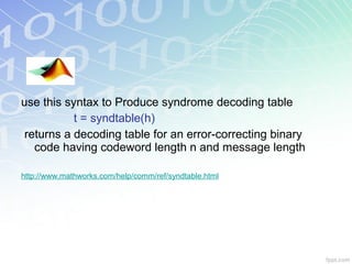 Channel Coding (Error Control Coding) | PPT