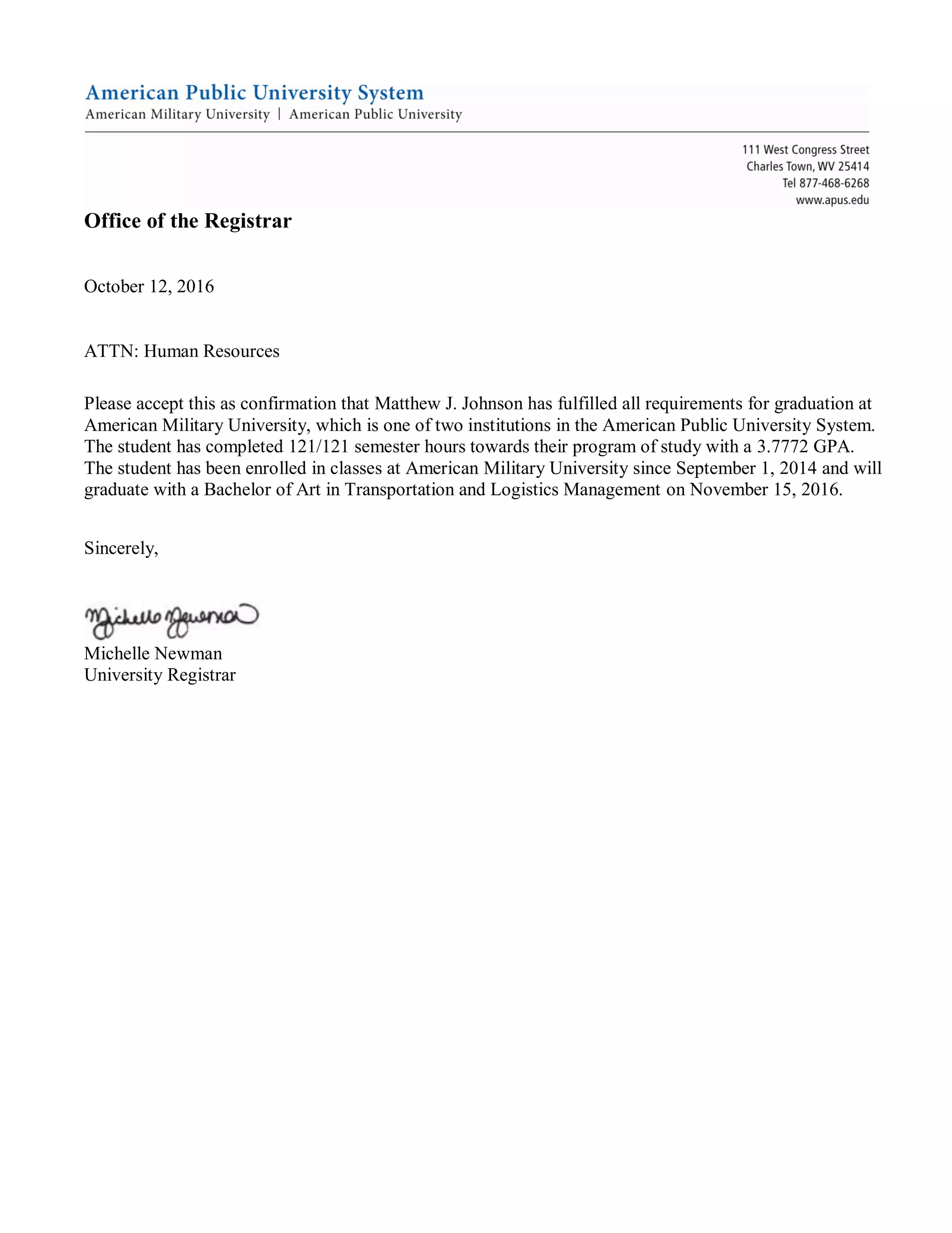 Graduation Letter Pdf Johnson, Matthew J. - Graduation Letter | PDF