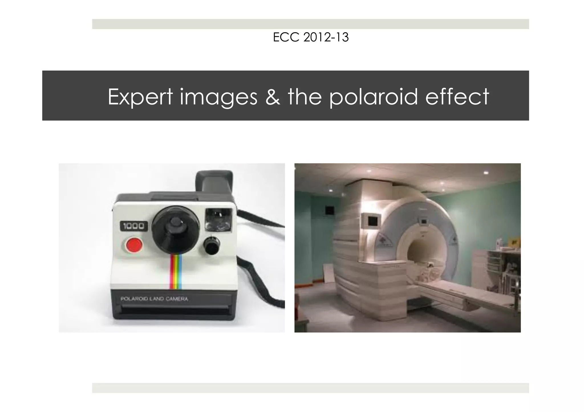 ECC 2012-13




Expert images & the polaroid effect
 