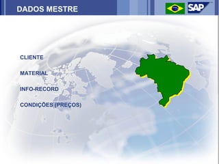 DADOS MESTRE




CLIENTE

MATERIAL

INFO-RECORD

CONDIÇÕES (PREÇOS)
 