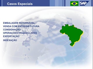 Casos Especiais




EMBALAGEM RETORNÁVEL
VENDA COM ENTREGA FUTURA
CONSIGNAÇÃO
OPERAÇÕES TRIANGULARES
EXPORTAÇÃO
INDEXAÇÃO
 