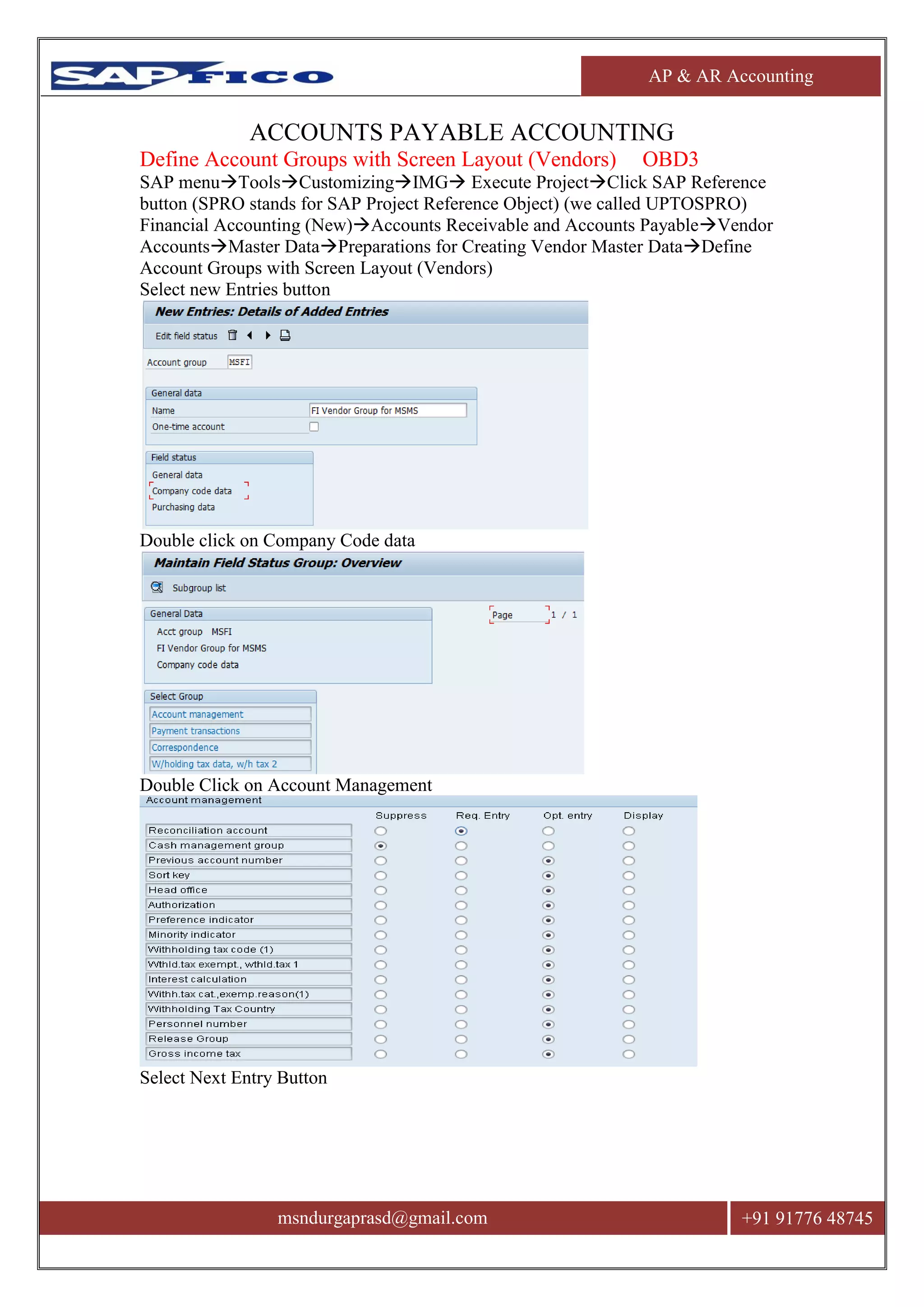 SAP ACCOUNTS RECEIVABLE & ACCOUNTS PAYABLE | PDF