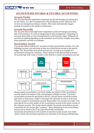 SAP ACCOUNTS RECEIVABLE & ACCOUNTS PAYABLE | PDF