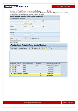 SAP CONTROLLING | PDF