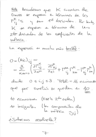 La ecuación de campo (y ii)