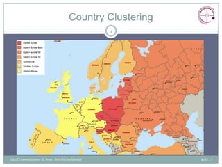 Country Clustering
                                                         4




(c)Call Communications & Areia - Strictly Confidential           6.03.13
 
