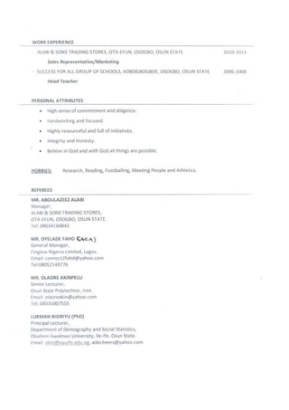 BAYO'S CV | DOCX