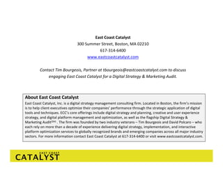 East Coast Catalyst
                                 300 Summer Street, Boston, MA 02210
                                 ...