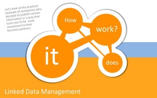 How
                         work?


           it              does



Linked Data Management
 