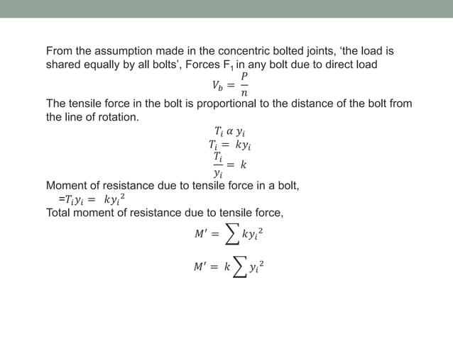 Eccentric connections in steel structure | PPTX | Physics | Science