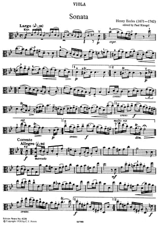 Eccles sonata (viola and piano)