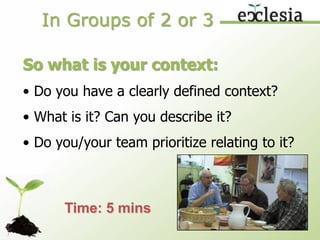   Church of families & kids (“Messy Church”)