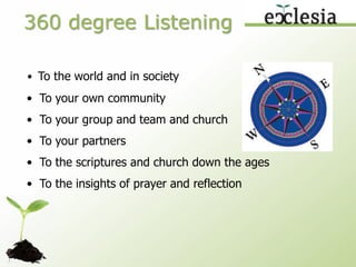 A.	ContextualA clear Mission FocusKnow that culture & contextDiscover Gospel connections there