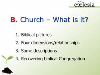 Inherited TraditionMission ContextGospel & ChurchInwardsOur Parish/PatchOutwardMission Shaped ProcessInvolves “Double Listening”