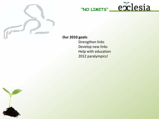   Other churches and agenciesInitial Research - Network  Obtain network estimates of numbers, social, ethnic,  age profile  Identify meeting patterns and hubs