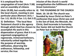 Ecclesiology: Doctrine of the Church | PPTX