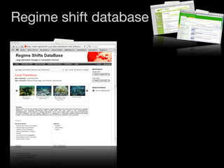 Regime shift database
 