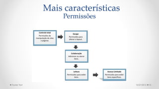 10/27/2015Footer Text 10
Permissões
Mais características
 
